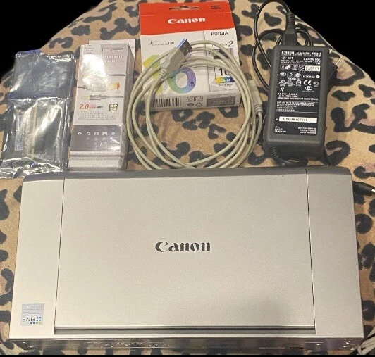 CANON PIXMA iP90 Printer Portable Mobile Color Inkjet w/All Accessories-UNTESTED - Image 2 of 4