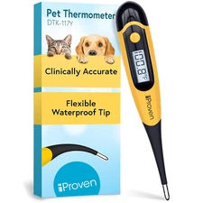 Iproven Dog & Cat Thermometer for Accurate Fever Detection, Comfortable Flexible