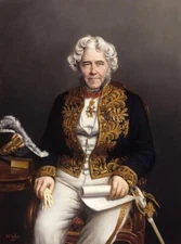 oil painting handpainted on canvas"a 19th century French politician,"