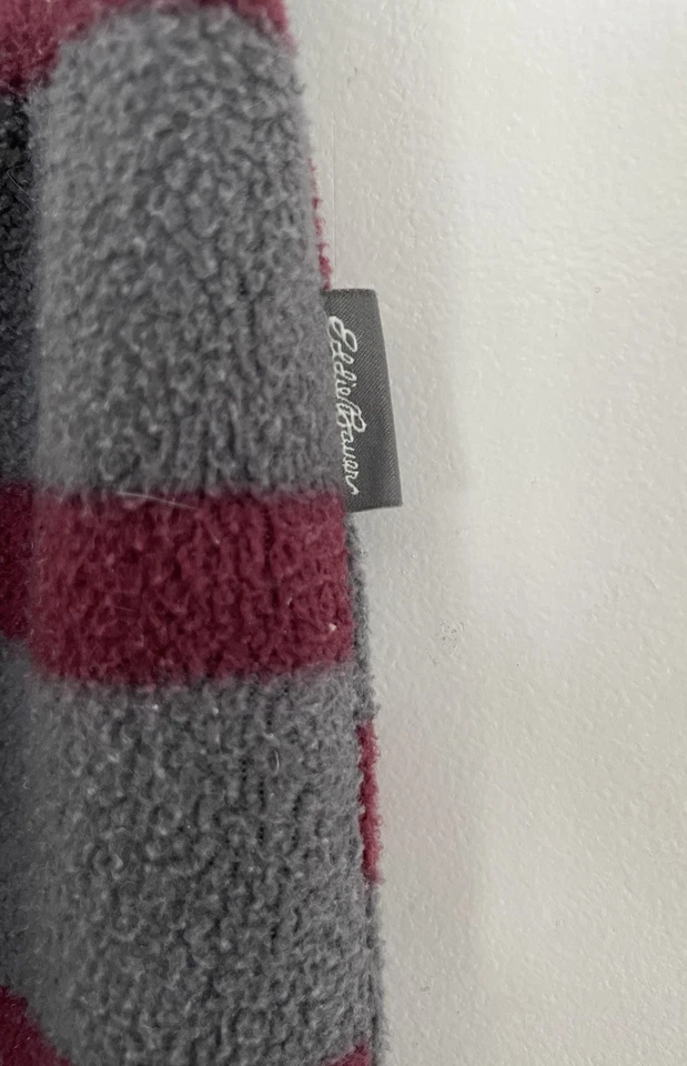 Eddie Bauer Kids Boys Striped Cozy Fleece Elastic Waist Pull On PJ Pants Gray L - Image 3 of 4