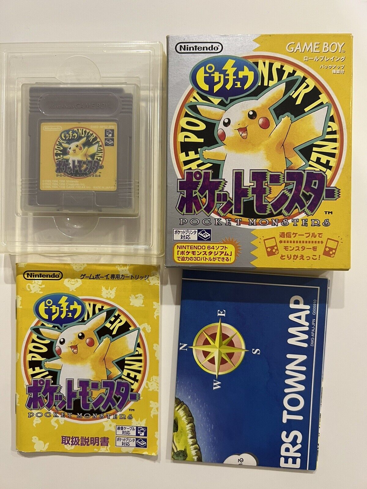 Pokemon Yellow Pikachu Nintendo Pocket Monsters GameBoy GB Japanese