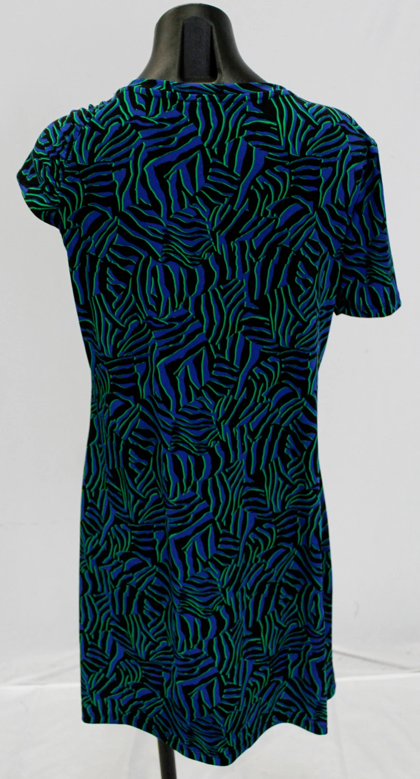 Abito tubino donna Michael Kors sfoderato dettaglio O ring CD4 blu royal grande nuovo con etichette