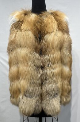 Natural Red Fox Vest crosscut (117239)