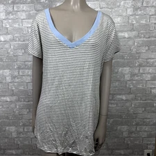 NEW ModCloth Small Striped V-neck Short Sleeve Shirt