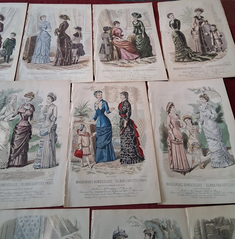 Mode: 15 gravures XIX.Journal des Demoiselles - Photo 3/4