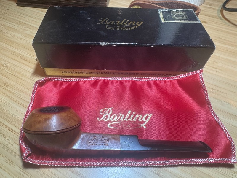Barling Straight Grain Bulldog (T.V.R. 5789), Lightly Smoked, Original Box