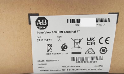 AB2711R-T7T PANELVIEW 800 7-INCH HMI TERMINAL Factory Sealed NEW PLC