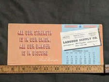 Vintage Langdon Mill supply, Kansas City mo ink blotter