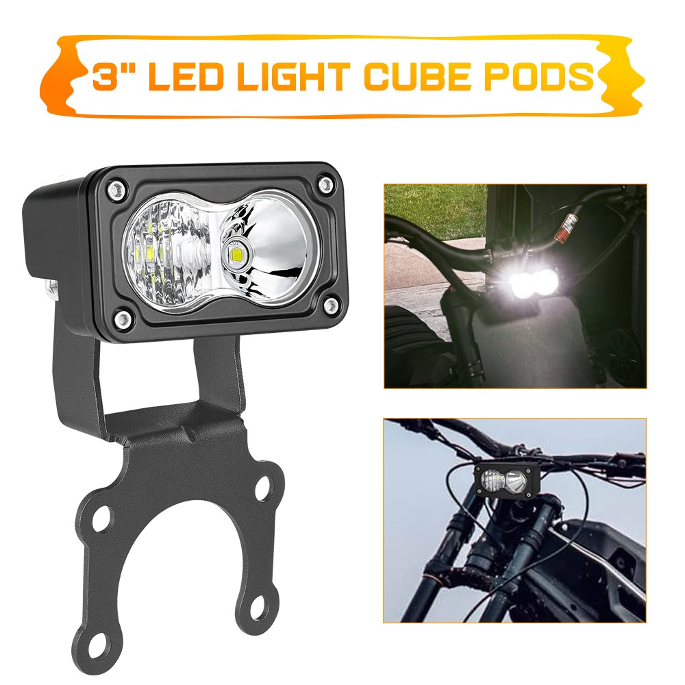 Led Headlight Plug&play 12-24v 20w 1500-2000lm W/ Bracket
