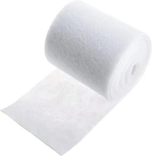 NORTHWEST ENTERPRISES Vent Filters Media Roll, 25Ft X 12In X 1/8In Cut to Fit