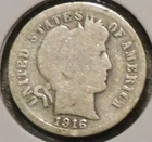 Silver Dime - Barber - 1916-S (Reverse stain.) [241]