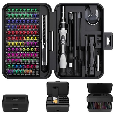 132PC Magnetic Precision Screwdriver Set, Color-Coded Nut Drivers, S2 Steel Repa