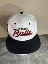 Chicago Bulls Sports Specialties Double Line Script Hat Snapback White Black NWF