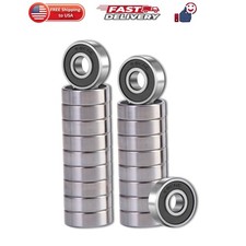 20 Pcs 608 2RS Ball Bearings Bearing Steel and Double Rubber Sealed Miniatu...