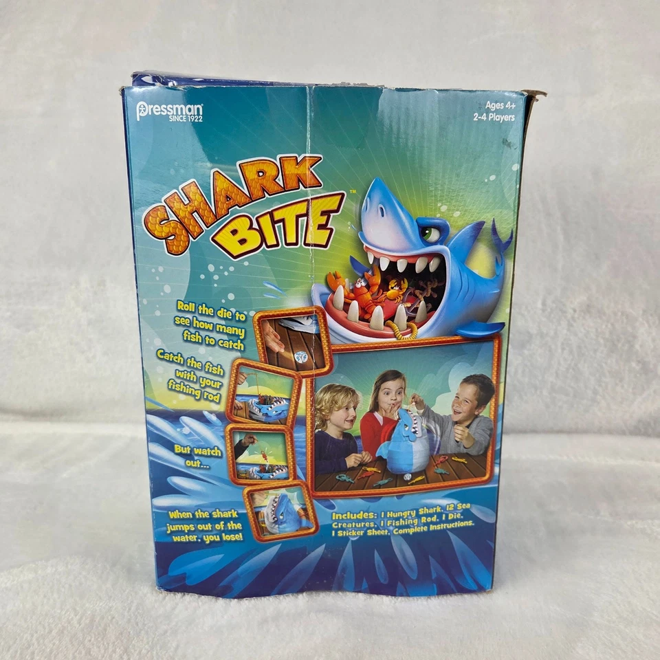 Shark Bite Game Pressman Family Board Game Missing 1 Creature Almost Complete - Image 3 of 4