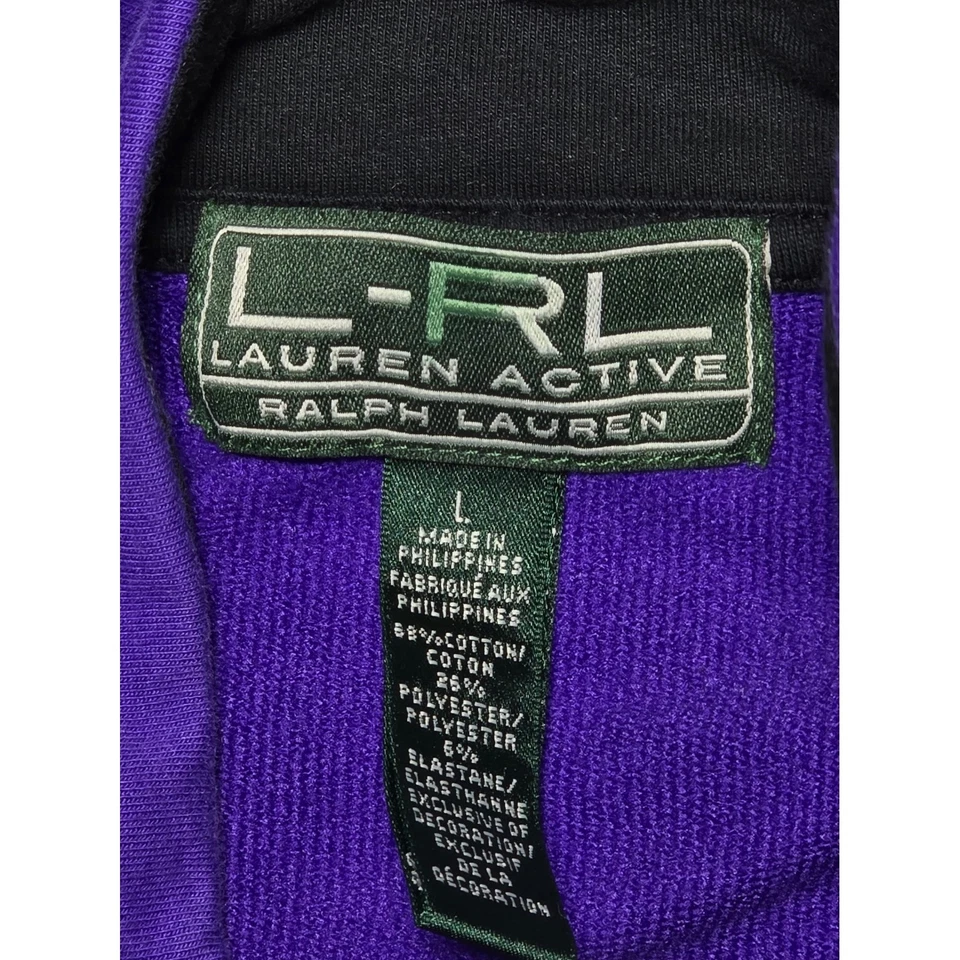 Ralph Lauren Lauren Active Purple Vest Full Zip Sleeveless L Tennis Pickleball - Image 3 of 4