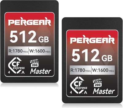 (2er-Pack)Pergear 512GB CFexpress 4.0 Typ A-Speicherkarte mit Sony Alpha Kameras