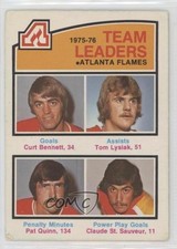 1976-77 O-Pee-Chee Team Leaders Curt Bennett Tom Lysiak Pat Quinn #379 HOF 1cb7
