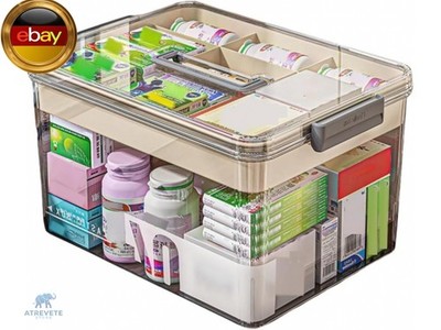 Medikamentenbox, Medikamenten-Aufbewahrungsbox, 2-lagige