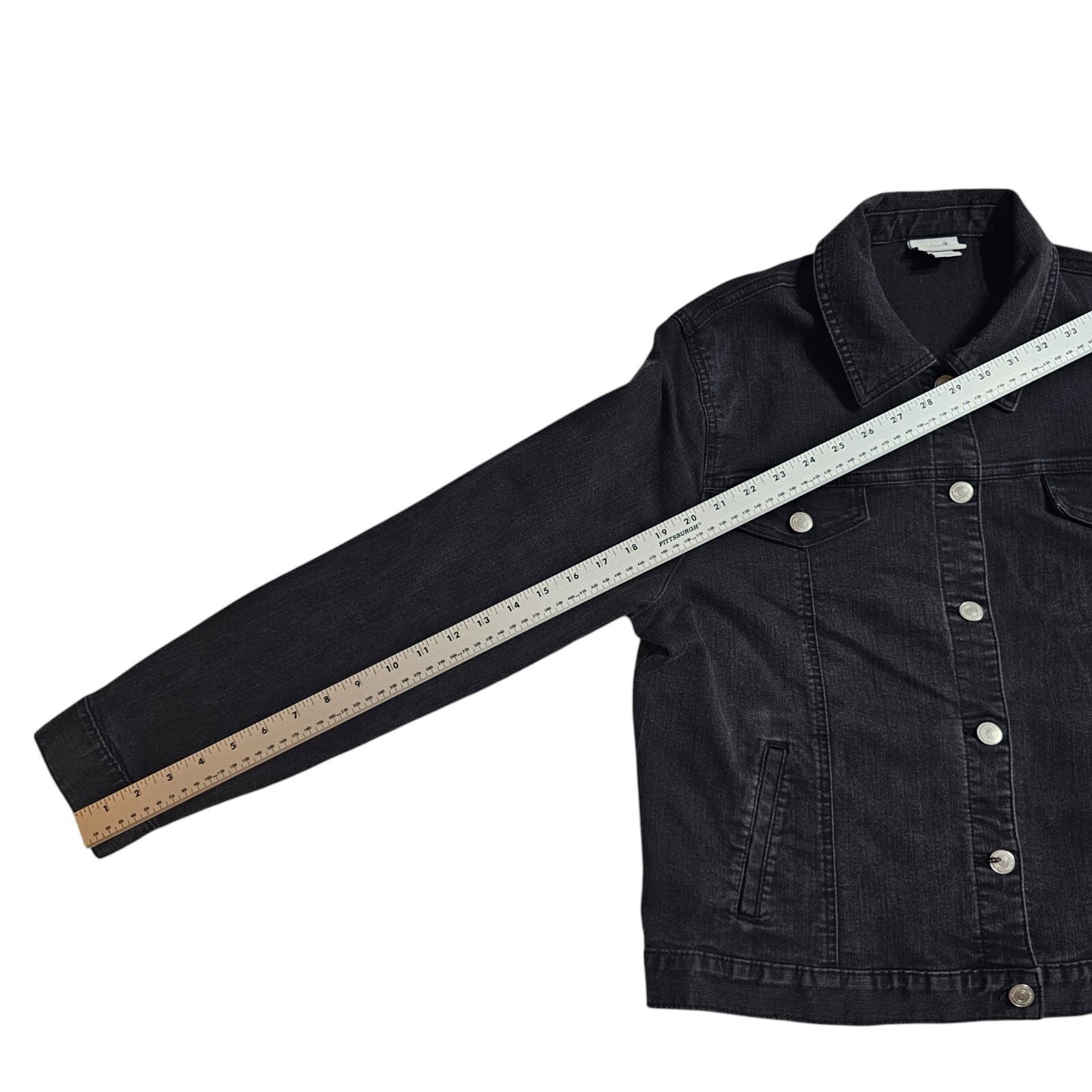 Jaclyn Smith Collection Denim Jacket Button Front… - image 13