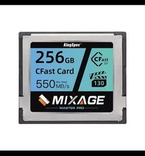 KingSpec 256GB CFast 2.0 Memory Card, Media Storage Camera-Card with VPG130