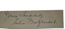 Julia Magruder Signed Autograph Cut 19th C Author Across the Chasm Romantic...