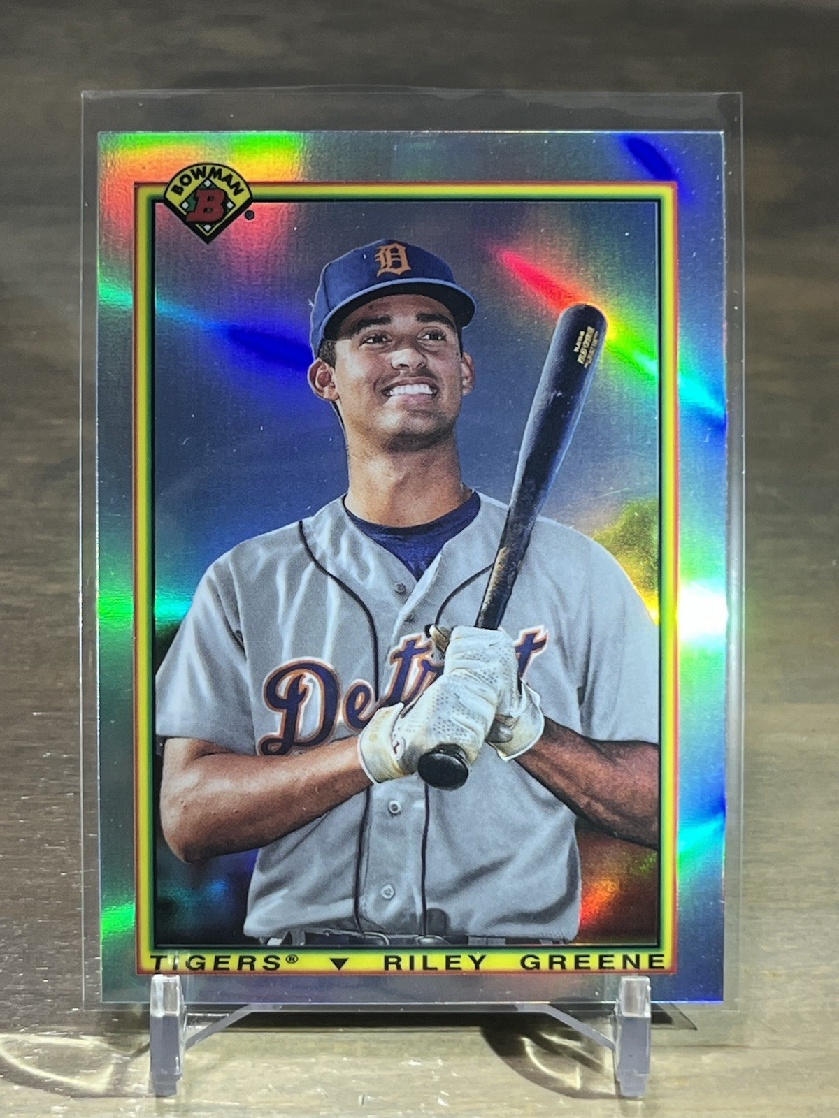 2019 Bowman Chrome Riley Greene Retro 1990 Bowman Refractor #90B-RG Detroit