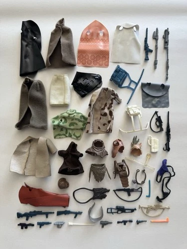 Vintage HUGE Lot Kenner Star Wars *AUTHENTIC* Weapons Blasters Accessories Capes