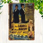 Laurel & Hardy Vintage Tin Metal Signs Home Décor Stan Laurel & Oliver Hardy Ret