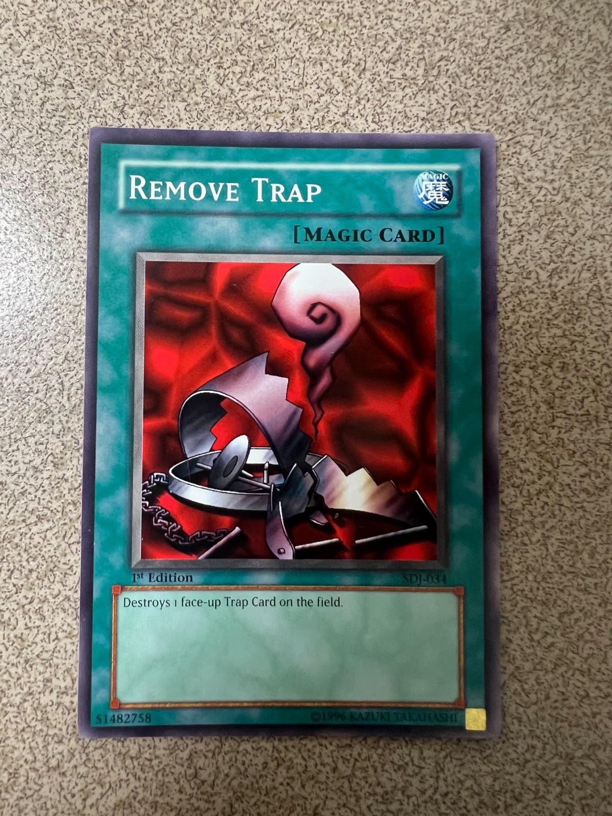 Yu-Gi-Oh! Starter Deck Joey 1st Edition Remove Trap #SDJ-034