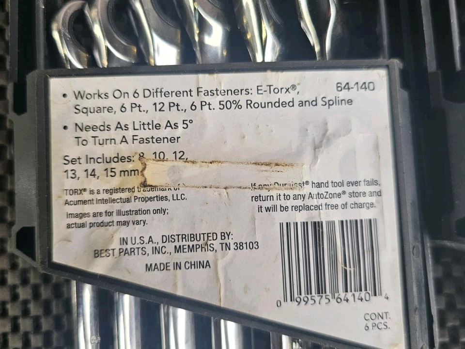 Duralast 64-105 And 64-140 Reversible 6 pc. Metric Ratcheting Wrench Set - Image 4 of 4