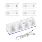 4× Rechargeable Battery Pack + Charger Dock For Nintendo Wii Remote Controller