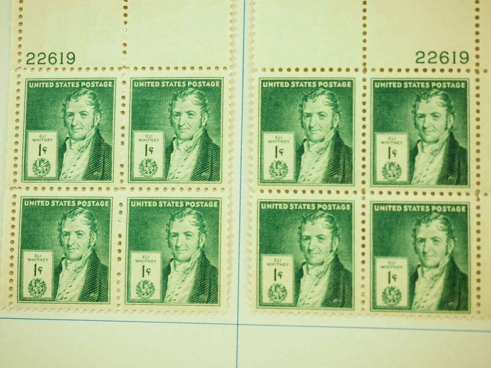 Scott # 889 E.Whitney Plate block (22619) block Two Corners 1940 1c FVF - Image 3 of 4