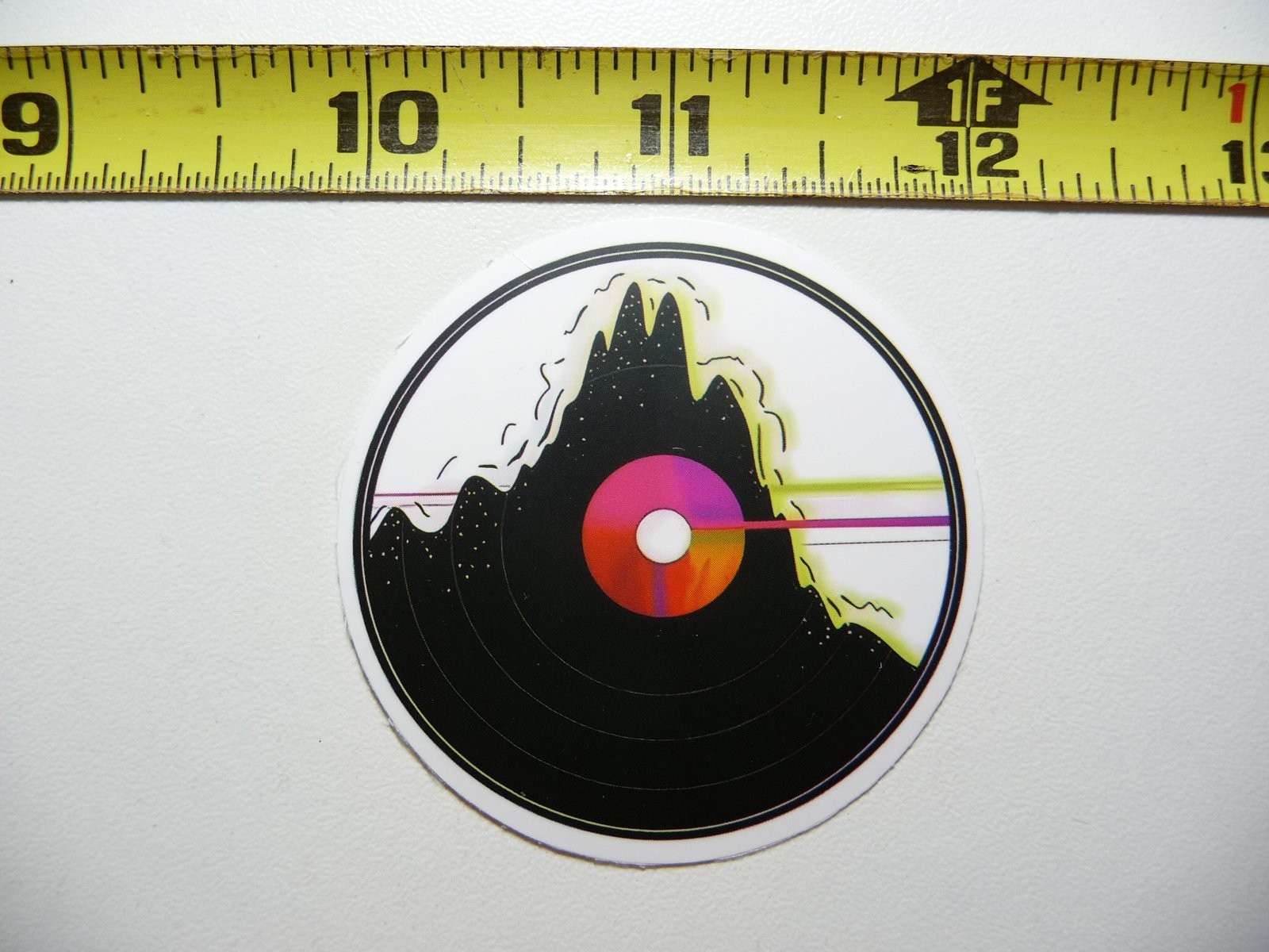 VINYL RECORD STYLE STICKER DECAL LP DJ DESERT MOUNTAINS MUSIC CONCERT