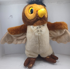 Vintage Disney Winnie The Pooh Owl 10  Plush Stuffed Toy Faux Leather Nose Feet