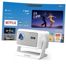 【Compatible with Netflix & Auto focus 】 Smart Projector with WiFi 4K Projector