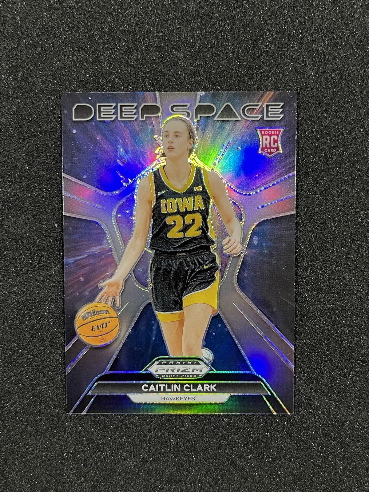 2024 Panini Prizm Draft Picks Deep Space Caitlin Clark #8 Silver Prizm (RC) Iowa