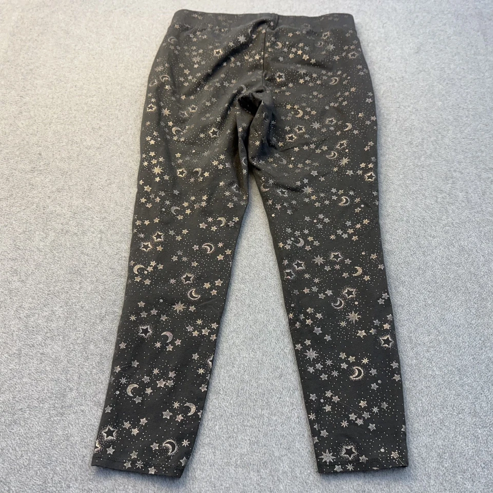 Leggings tórridos para mujer 1 gris estrellas luna Halloween cintura cómoda estampado por todas partes Foto 2 de 4