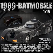1:18 1989 BATMAN Batmobile Die-cast Car Large Scale Model