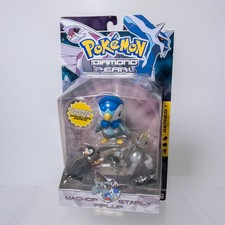 Jakks - Pokemon Diamond & Pearl Series 1 Figures - MACHOP, STARLY, & PIPLUP