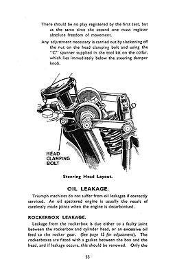 TRIUMPH Owners Manual All Models 1937 1938 1939 & 1940 T100 5T T90