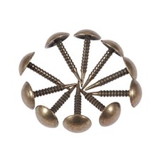 100Pcs Antique Brass Upholstery Tacks 0.32"x0.59" for DIY Projects