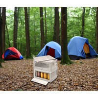 Xcase Kisten: 2Er-Set Faltbare Aufbewahrungsboxen Mit Deckel, Je 45 Liter, Weiß