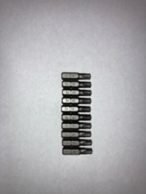 Torx T30S six point security Screwdriver Drill Insert Bit 10 Pack with hole T30S