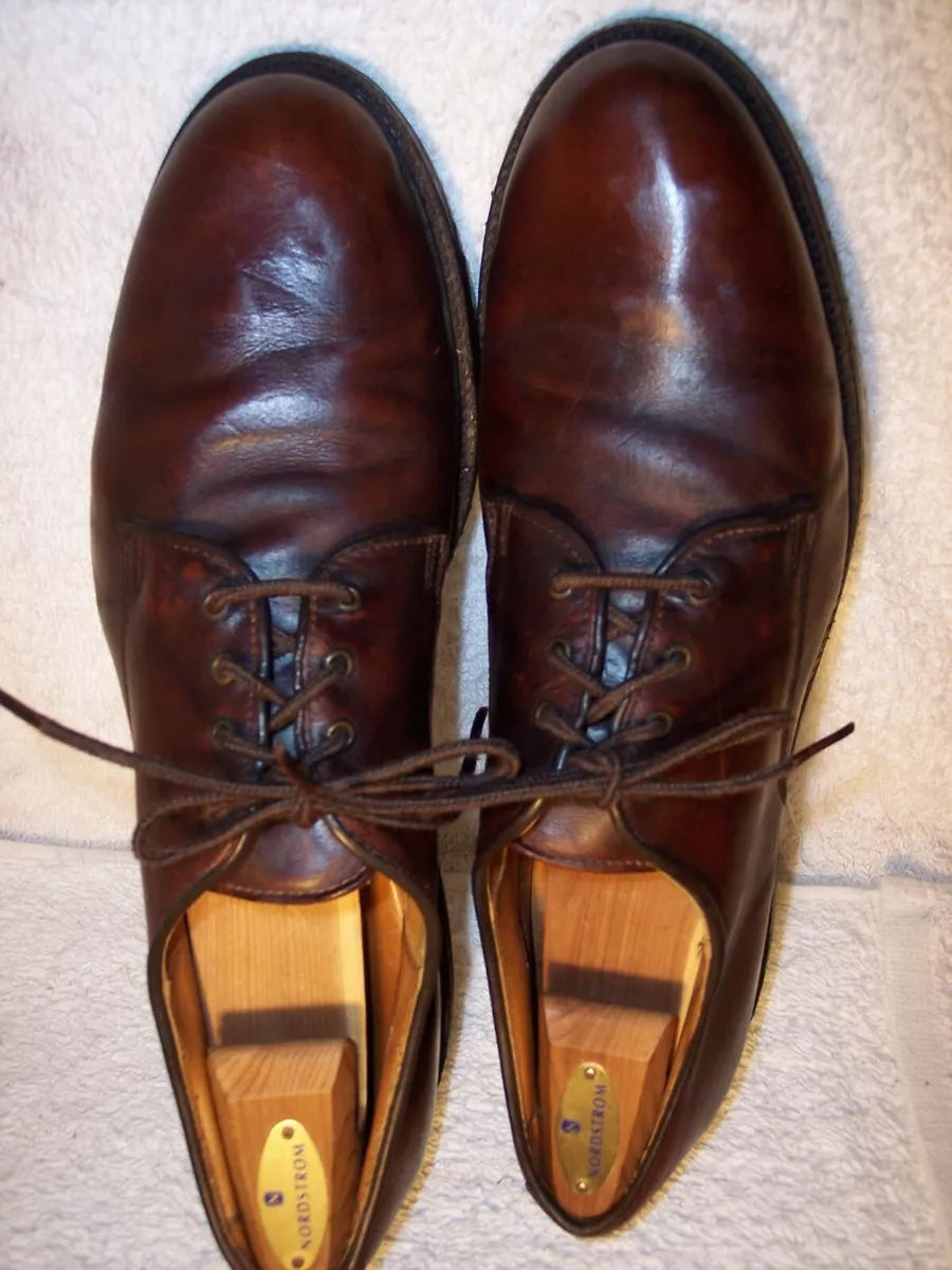 Allen Edmonds Fulton 13A Waxy Patina Brown Leather Derby Oxford Shoes