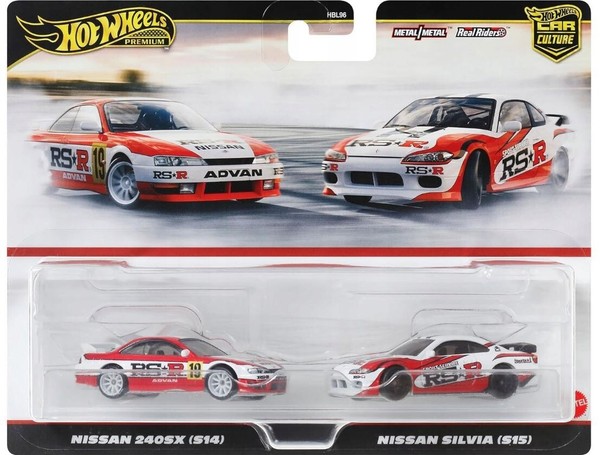 Hot Wheels Premium Culture Car 2-Pack Nissan 240SX S14/ Nissan Silvia S15 HRR84-image