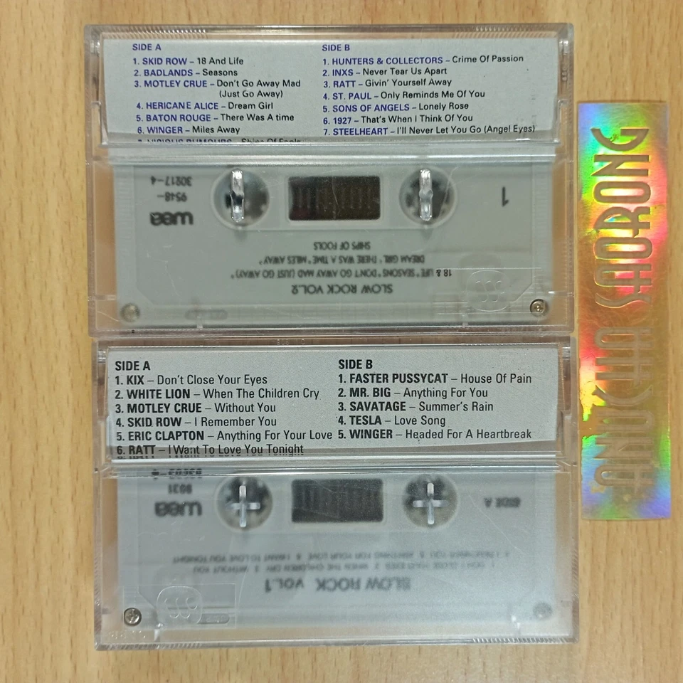 WEA Slow Rock Vol. 1-2 (1990) The Various hits album / Cassette Tape / 1341-2 - Image 2 of 4