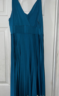 Women's Mai Tai Pleated Dress Size 2X Blue | eBay