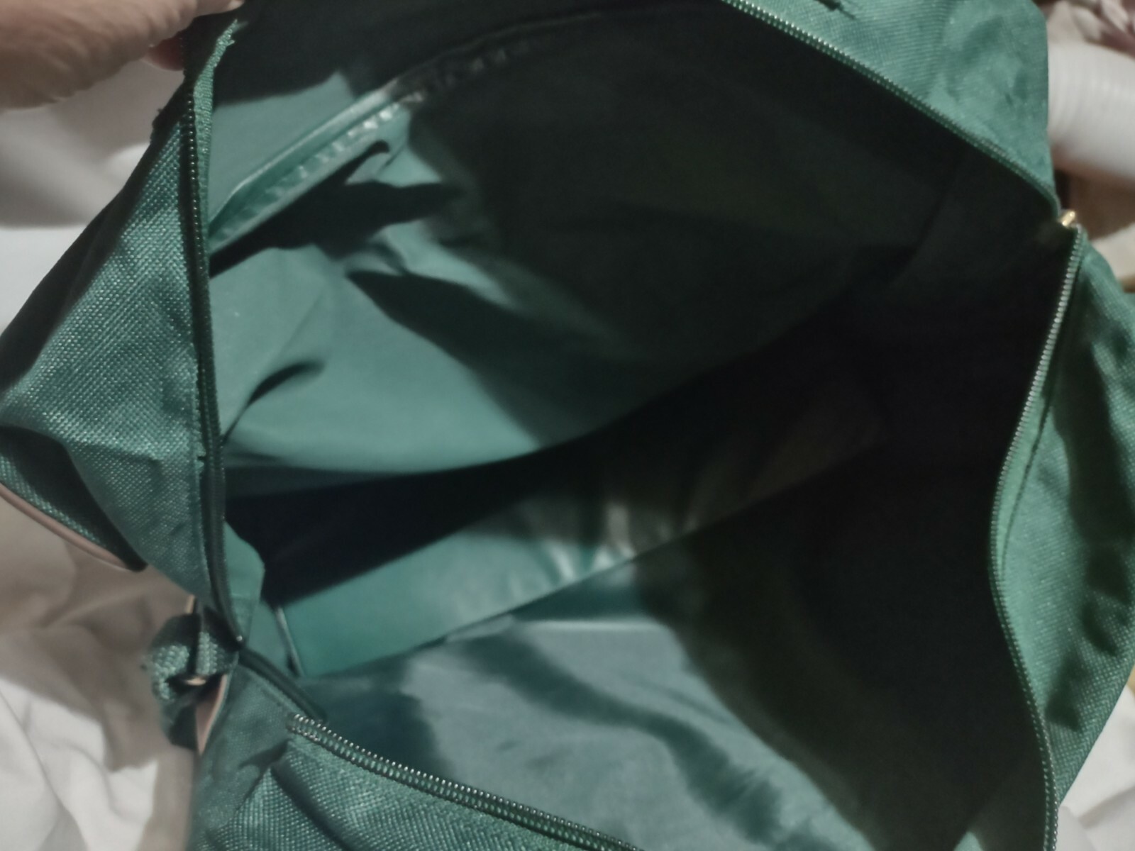 SAINT LAURENT Borsa da viaggio verde borsetta borsetta nuova con scatola Yves Rocher superiore zip inferiore tracolla regolabile