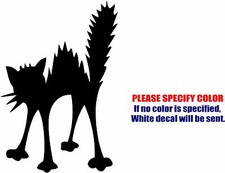 Shocked Electric Cat Graphic Die Cut decal sticker Car Truck Boat Window 7"
